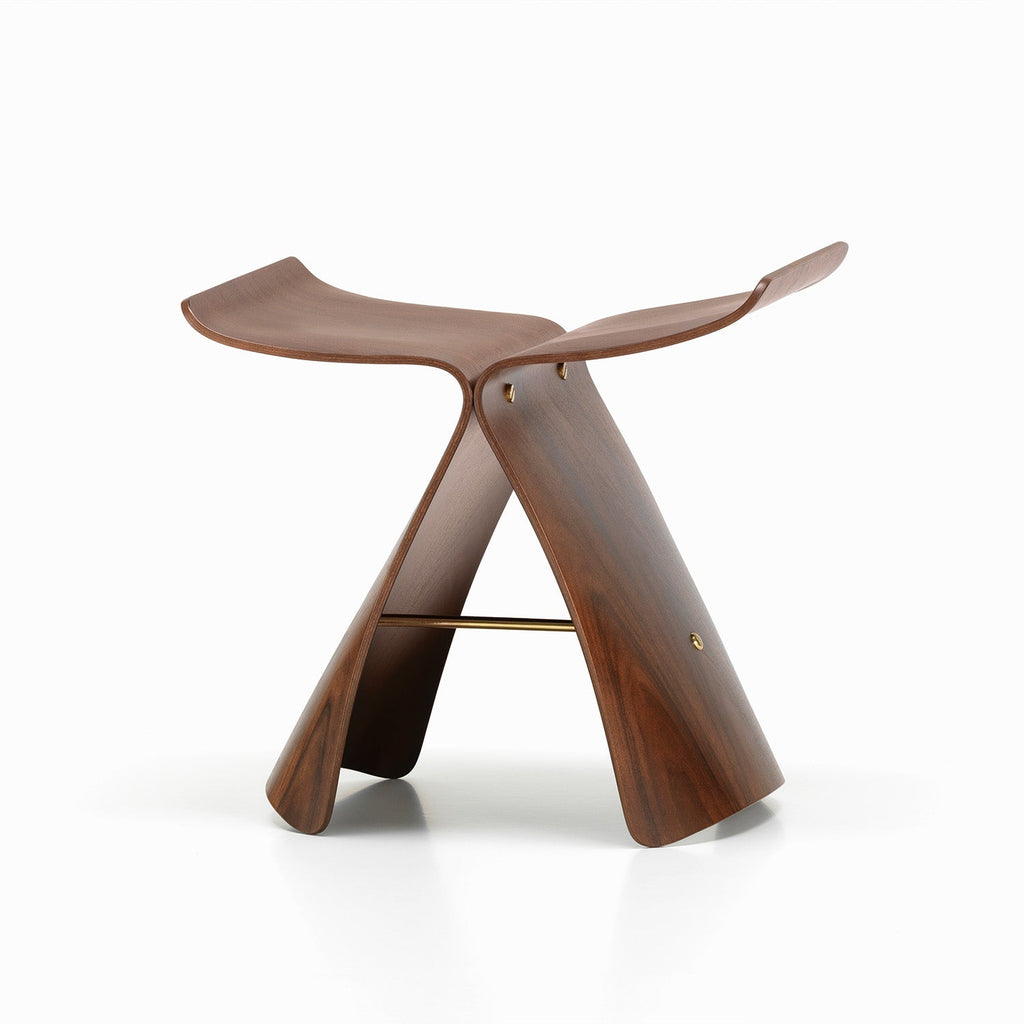Vitra Butterfly Stool - Modern Wooden Accent Stool for Living Room & Home Decor