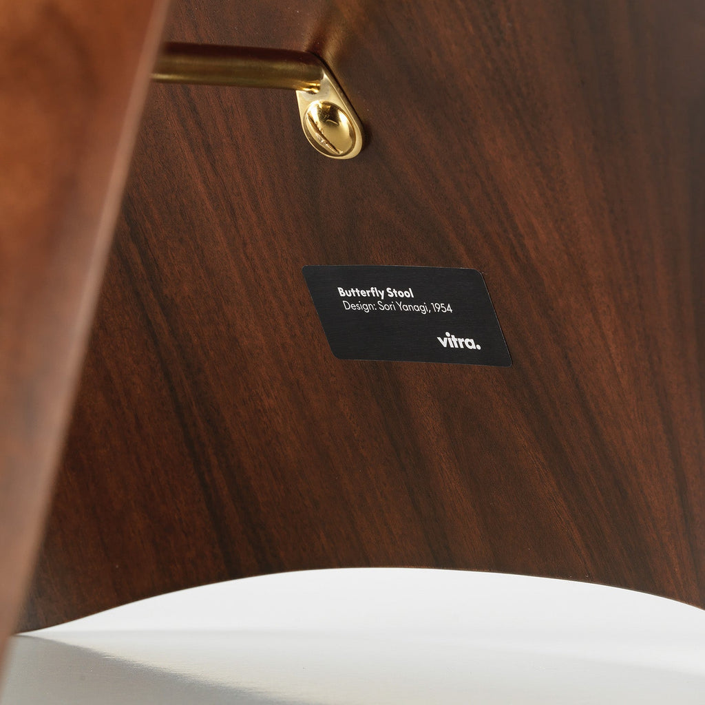 Vitra Butterfly Stool - Modern Wooden Accent Stool for Living Room & Home Decor