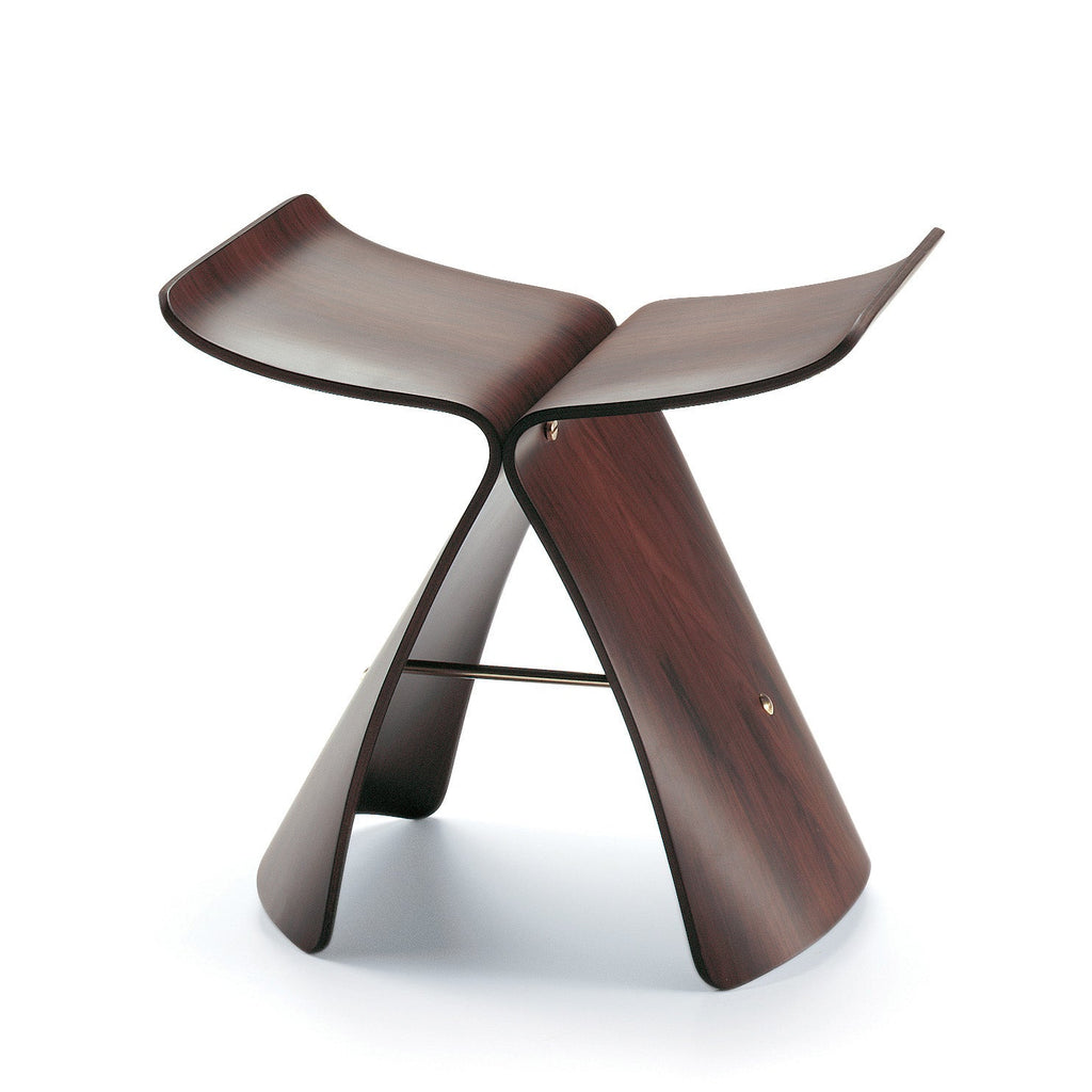 Vitra Butterfly Stool - Modern Wooden Accent Stool for Living Room & Home Decor