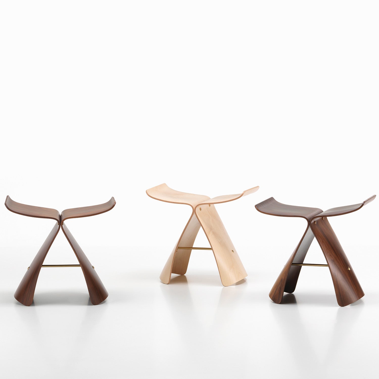 Vitra Butterfly Stool - Modern Wooden Accent Stool for Living Room & Home Decor
