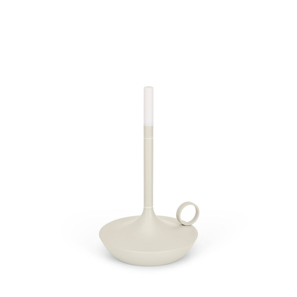 Gray Portable LED Table Lamp with Adjustable Brightness for Indoor and Outdoor Use