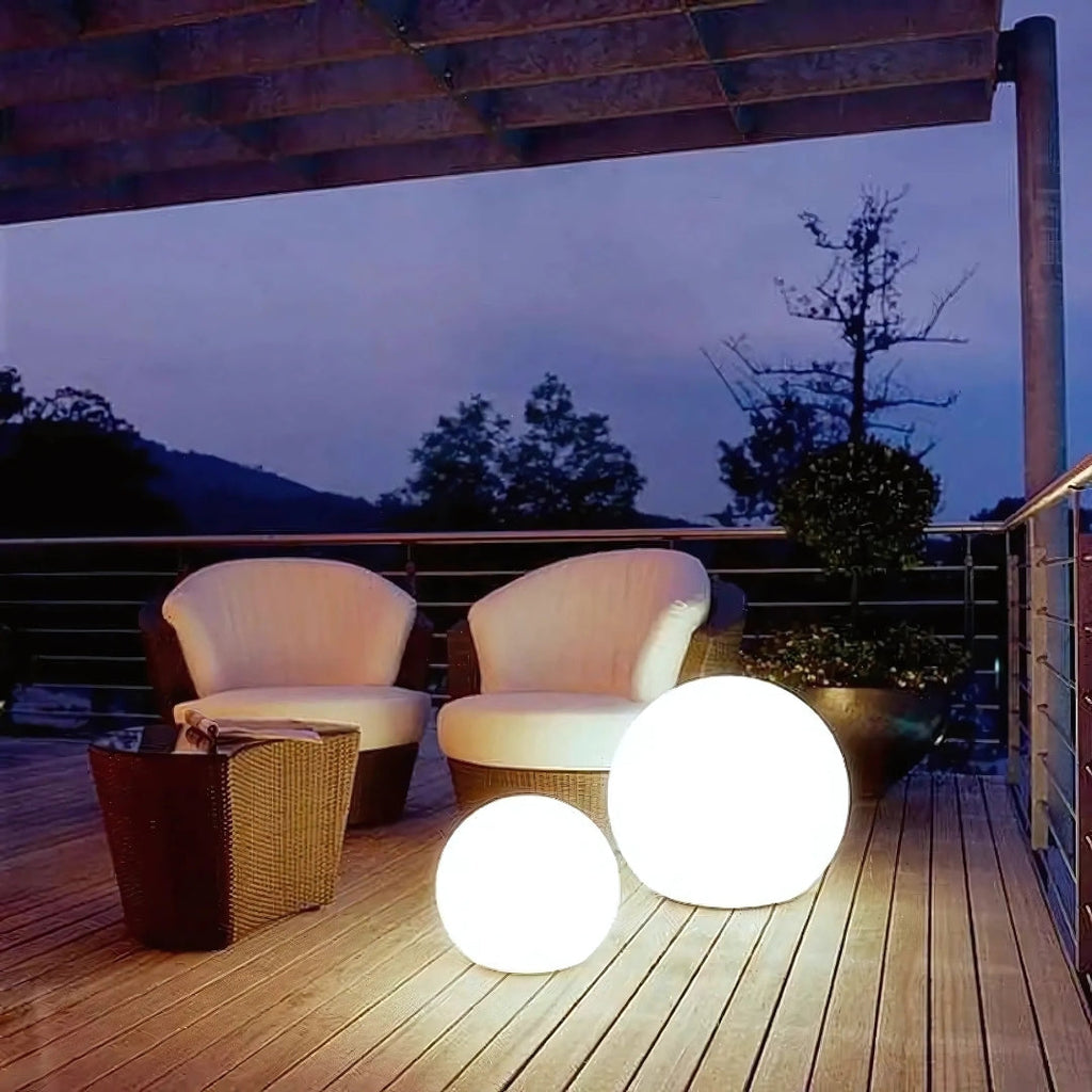 Waterproof LED Globe Light Fixture for Outdoor and Indoor Use, Ideal for Patios, Gardens, and Events