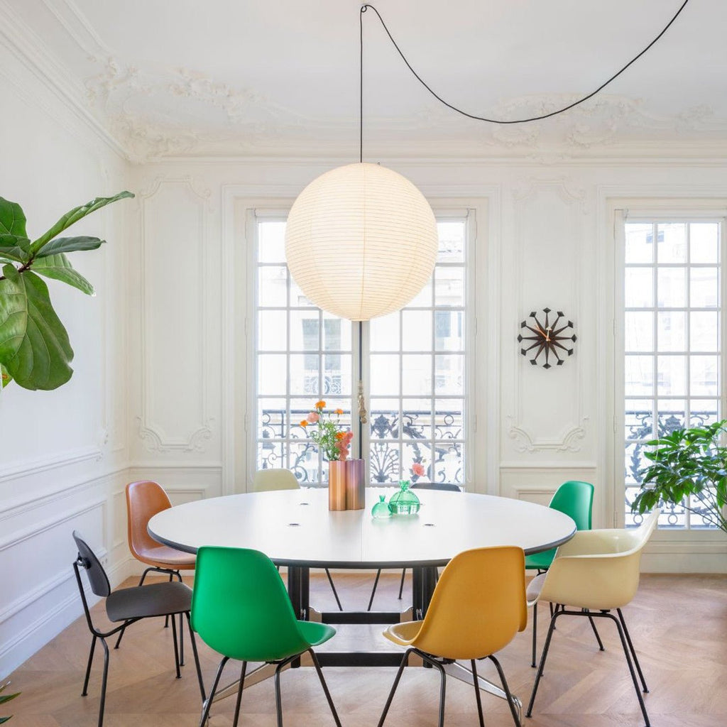 Pendant Swag Light | Handmade Mulberry Paper, Mid-Century Modern Design for Indoor Spaces