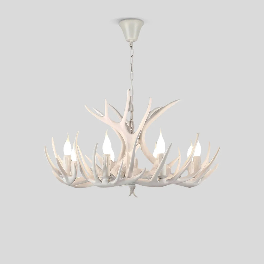 Antler Shape Resin Chandelier | Adjustable Height, Rustic Elegance & Ideal for Living Room, Dining Area, or Entryway