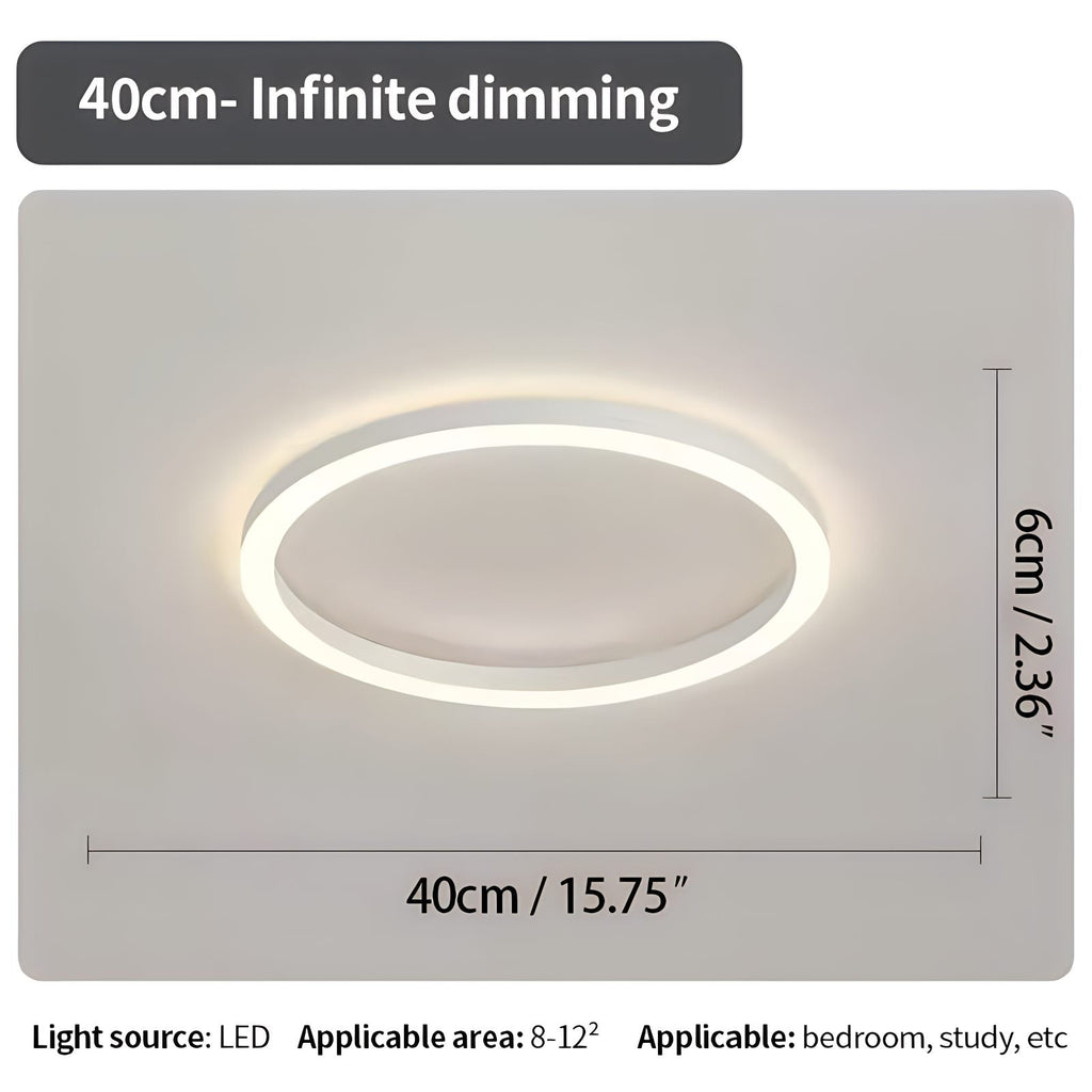 LED Circular Ceiling Lamp - Nordic Style Fixture for Bedroom Lighting & Home Decor