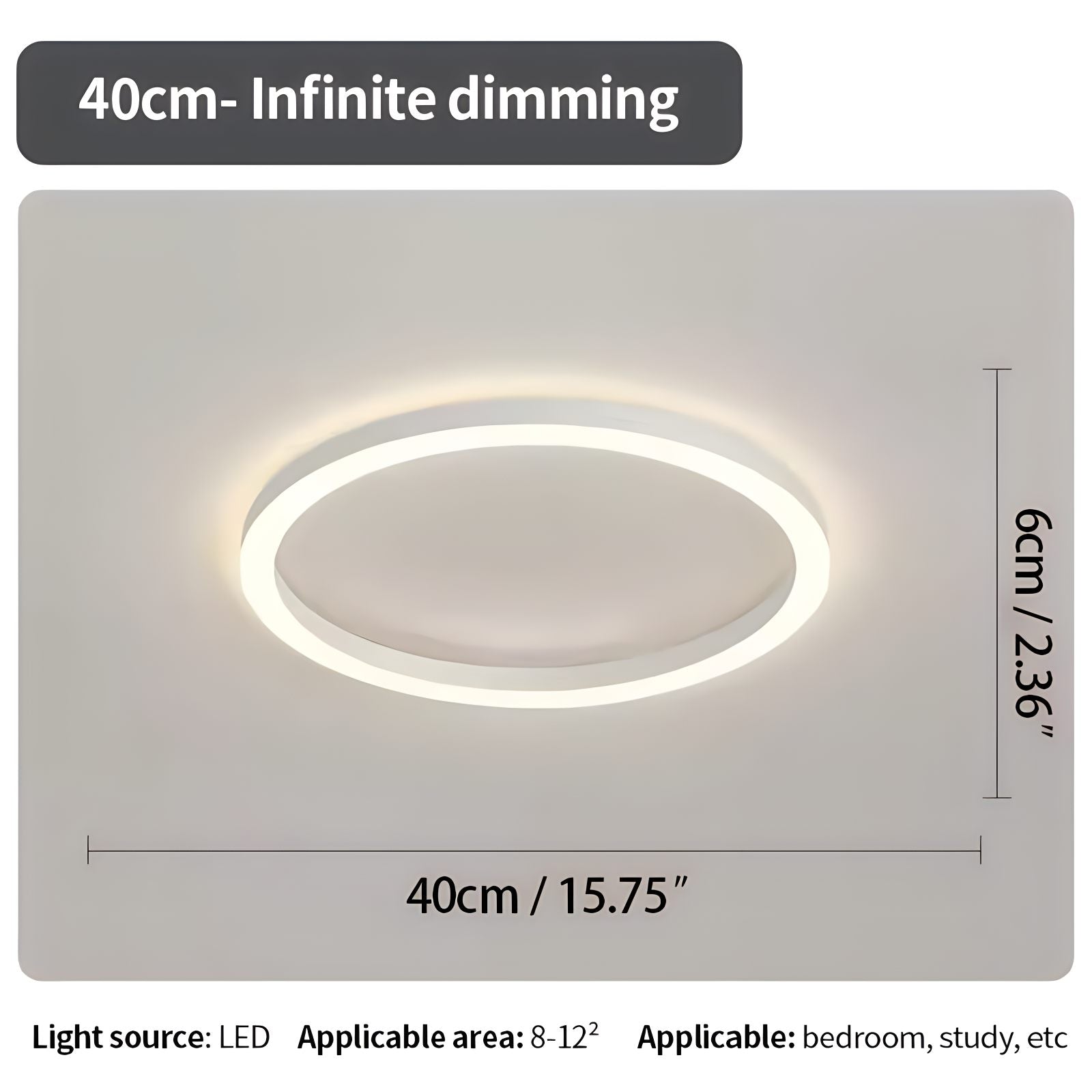 LED Circular Ceiling Lamp - Nordic Style Fixture for Bedroom Lighting & Home Decor