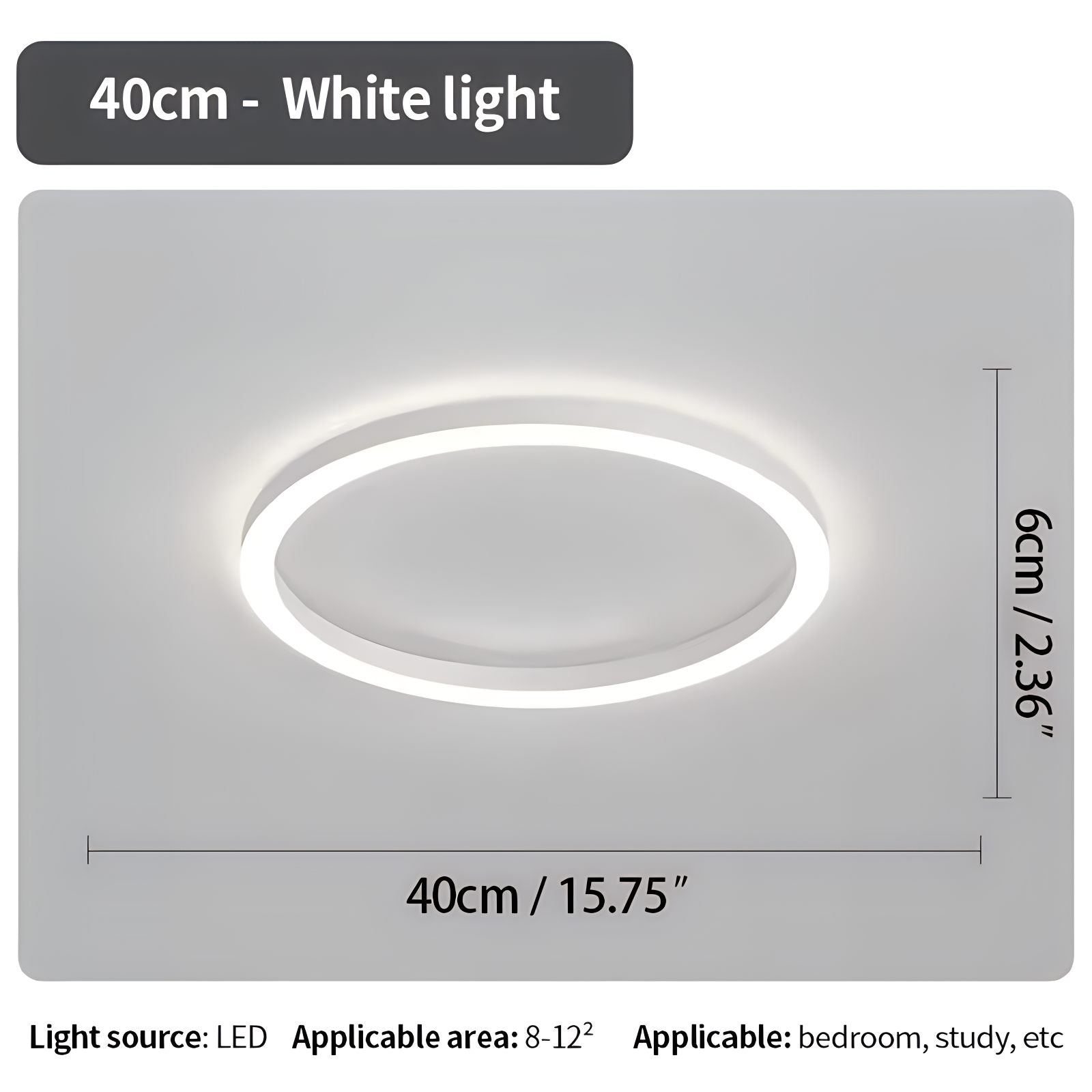 LED Circular Ceiling Lamp - Nordic Style Fixture for Bedroom Lighting & Home Decor