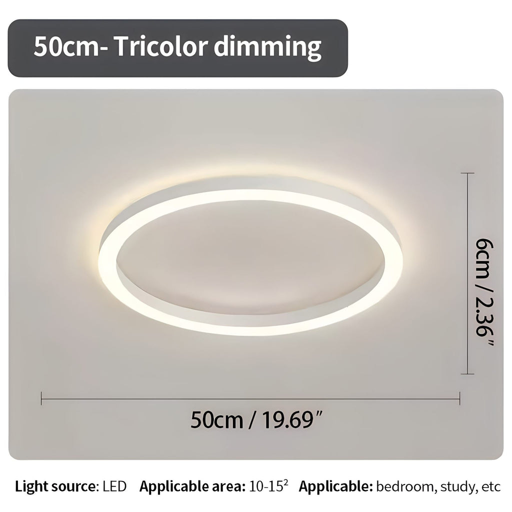 LED Circular Ceiling Lamp - Nordic Style Fixture for Bedroom Lighting & Home Decor