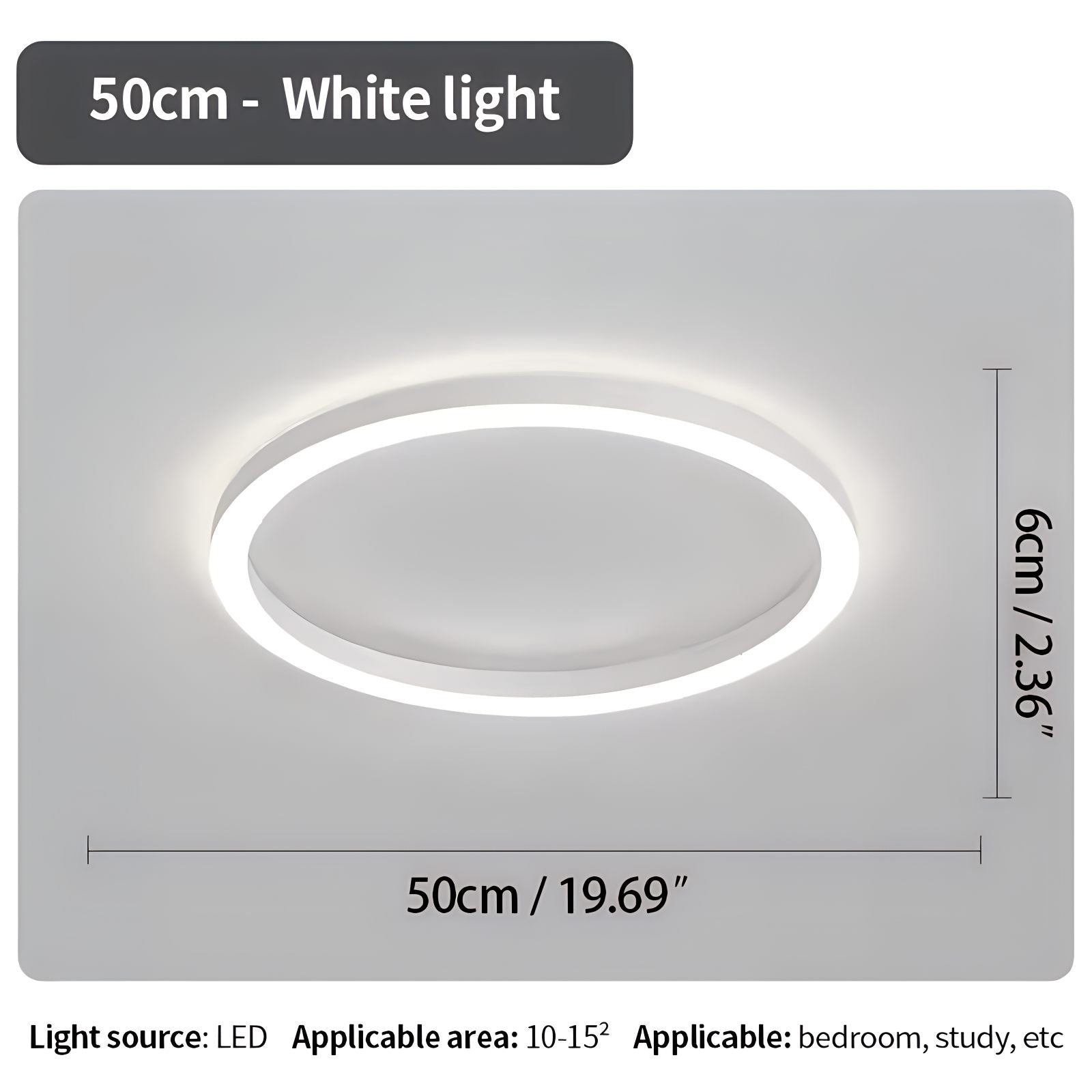 LED Circular Ceiling Lamp - Nordic Style Fixture for Bedroom Lighting & Home Decor