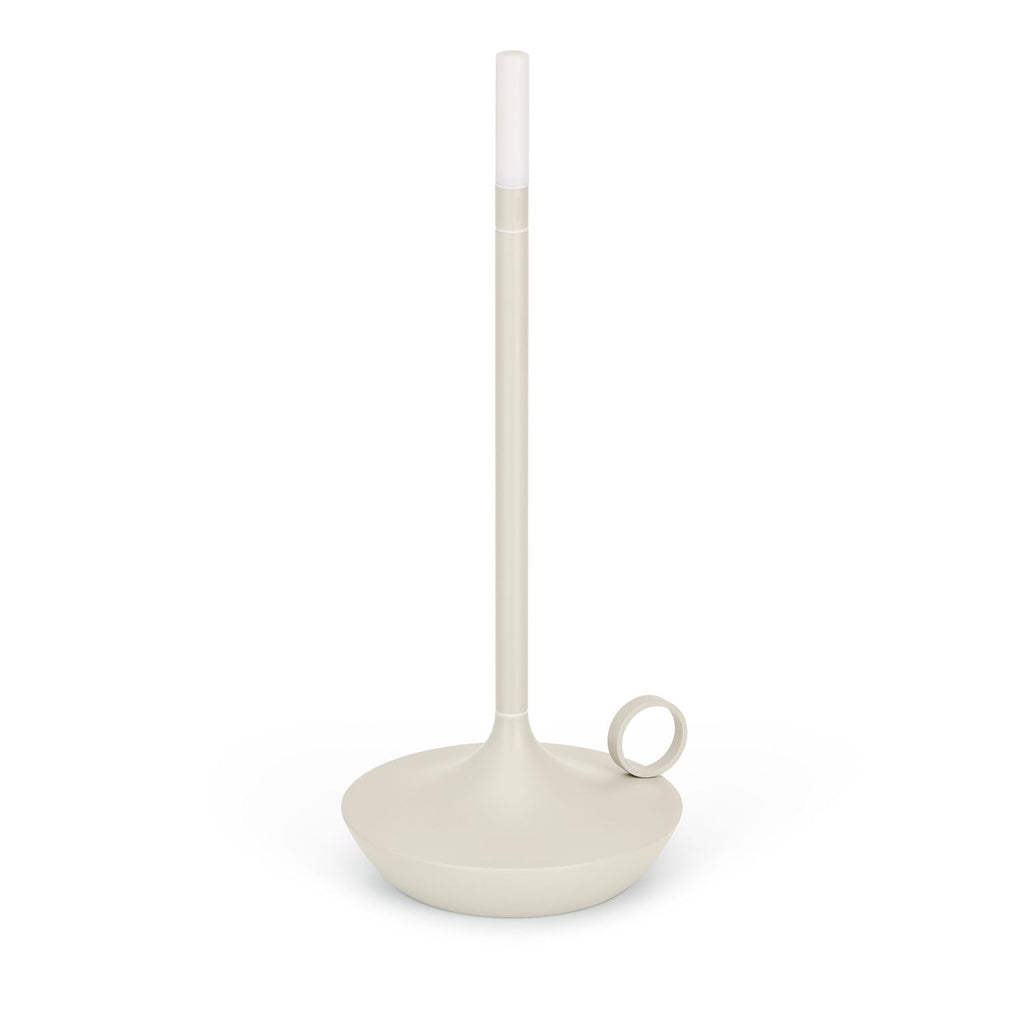 Gray Portable LED Table Lamp with Adjustable Brightness for Indoor and Outdoor Use