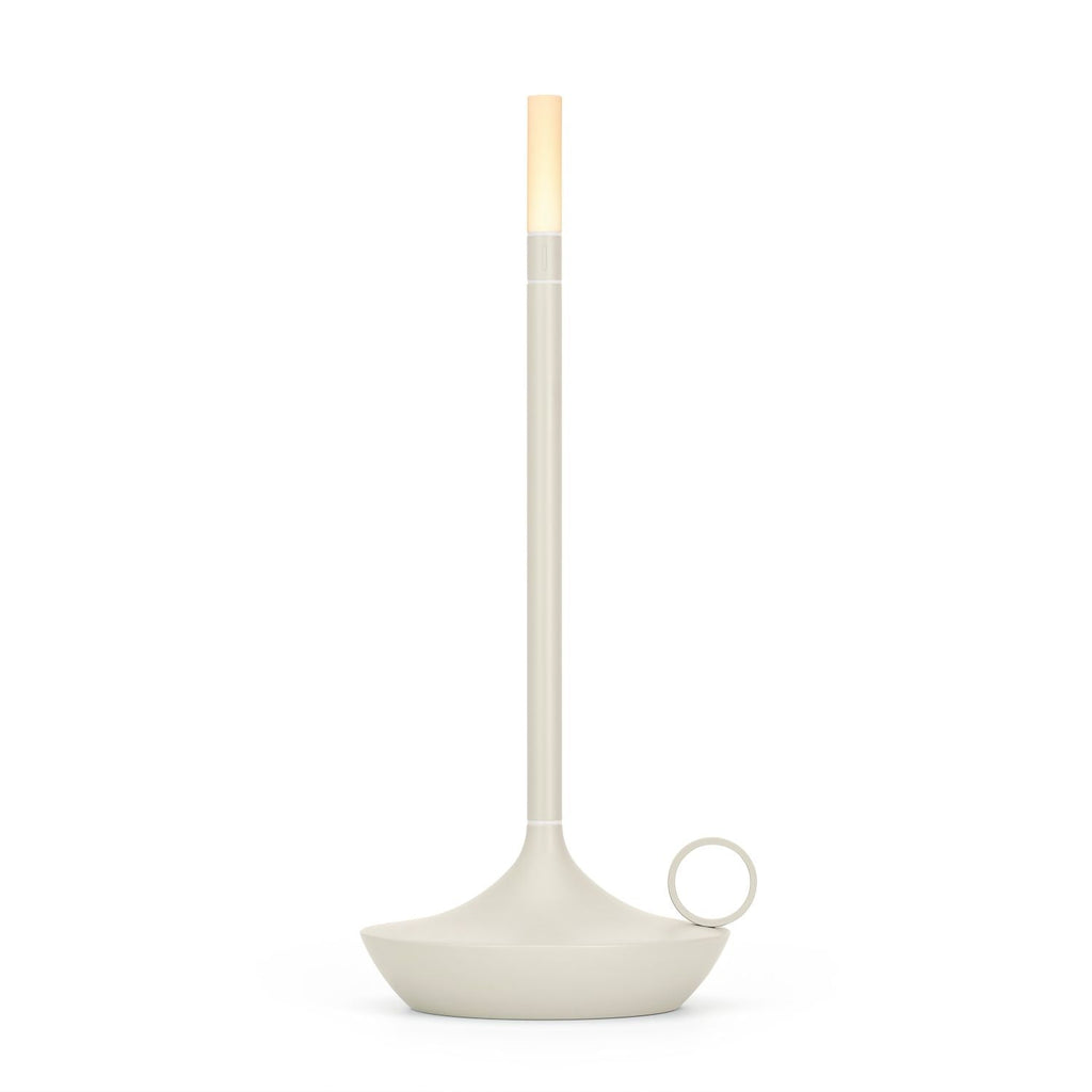 Gray Portable LED Table Lamp with Adjustable Brightness for Indoor and Outdoor Use