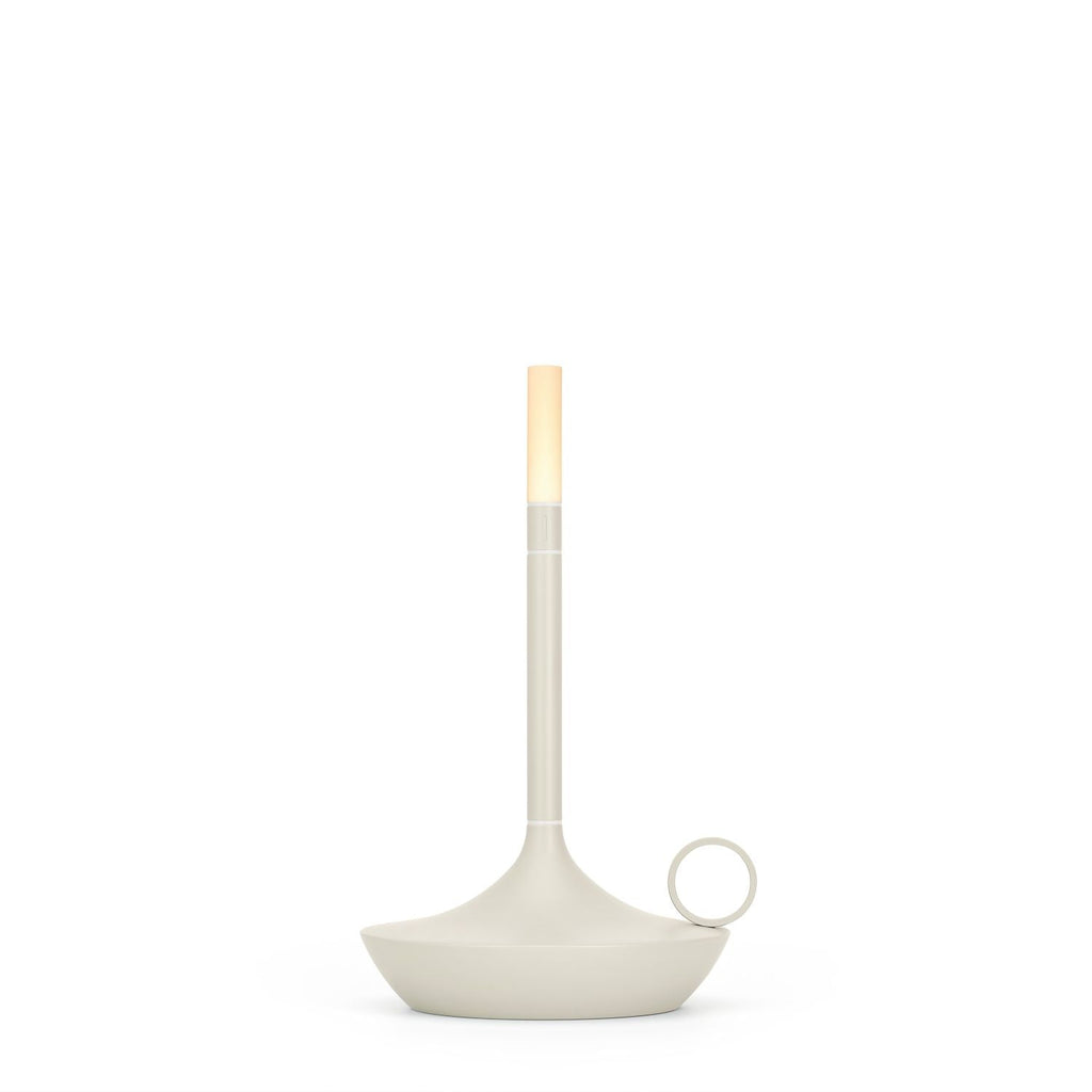 Gray Portable LED Table Lamp with Adjustable Brightness for Indoor and Outdoor Use