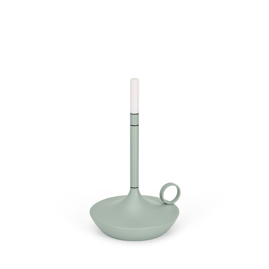 Gray Portable LED Table Lamp with Adjustable Brightness for Indoor and Outdoor Use