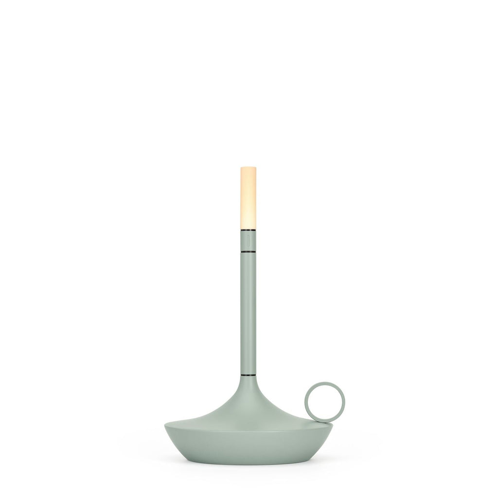 Gray Portable LED Table Lamp with Adjustable Brightness for Indoor and Outdoor Use