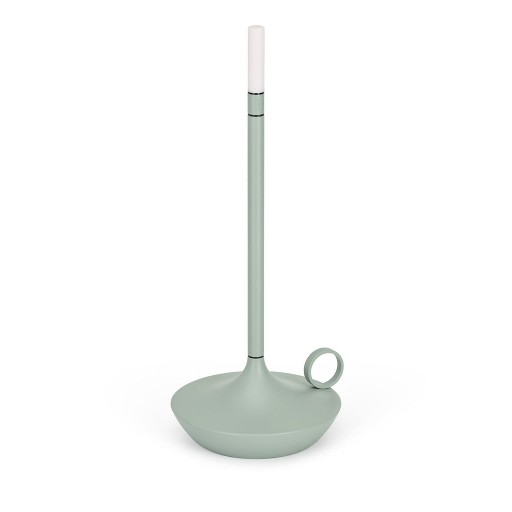 Gray Portable LED Table Lamp with Adjustable Brightness for Indoor and Outdoor Use