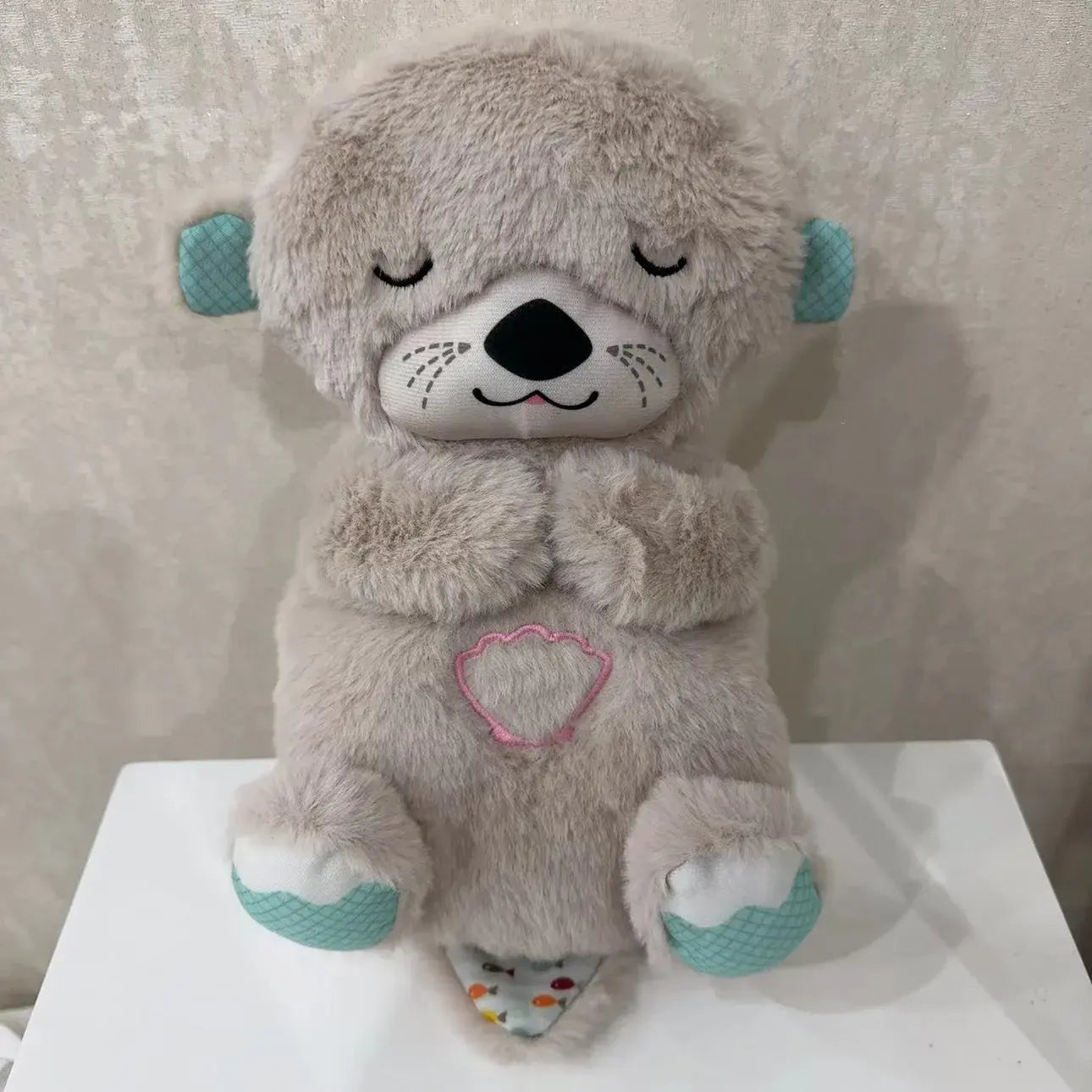 Breathing Otter with Music, Lights & Rhythmic Motion - Baby Sound Machine - Calming Sounds & Gentle Lights