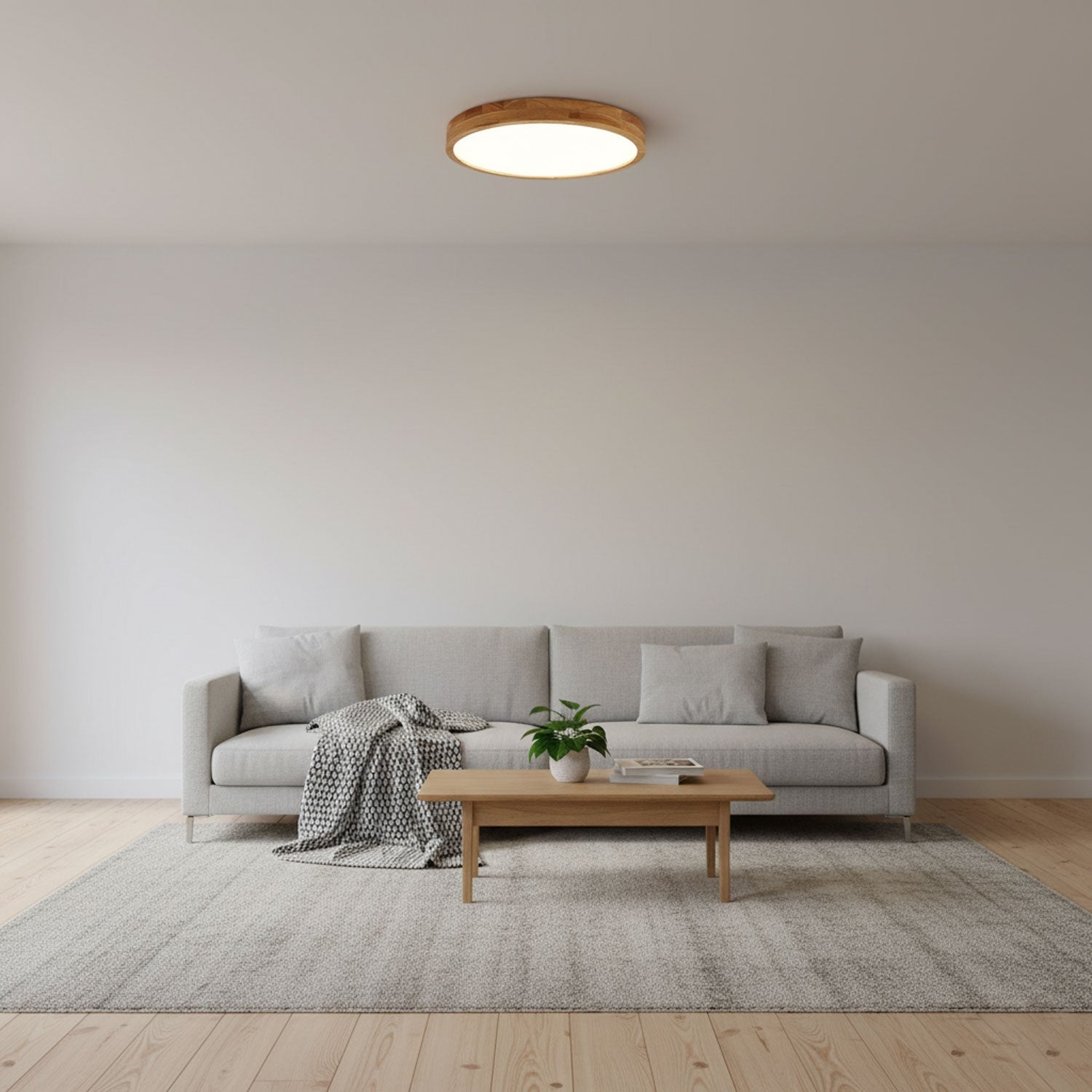 Wooden Geometric Ceiling Light | Adjustable LED, Natural Wood & Acrylic Shades for Modern Home Decor