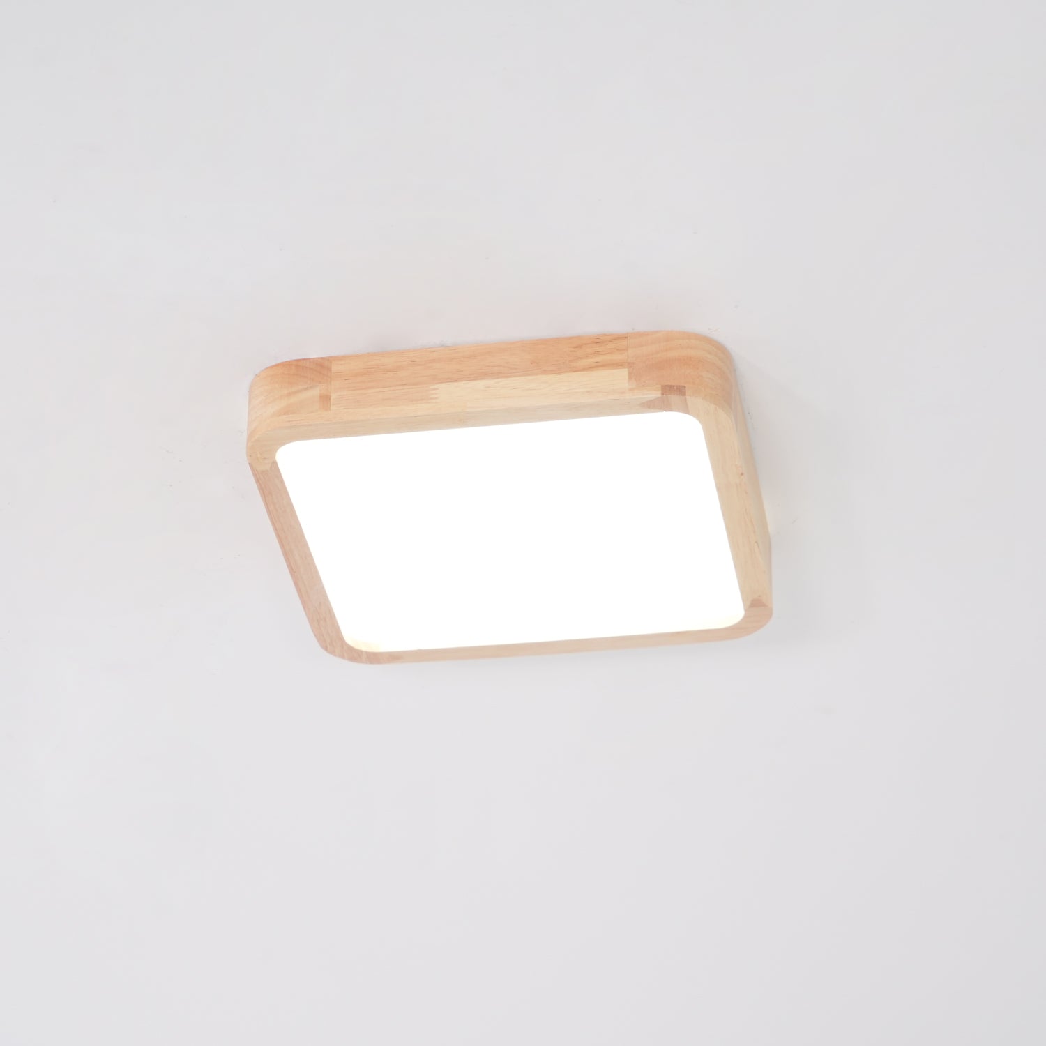 Wooden Geometric Ceiling Light | Adjustable LED, Natural Wood & Acrylic Shades for Modern Home Decor