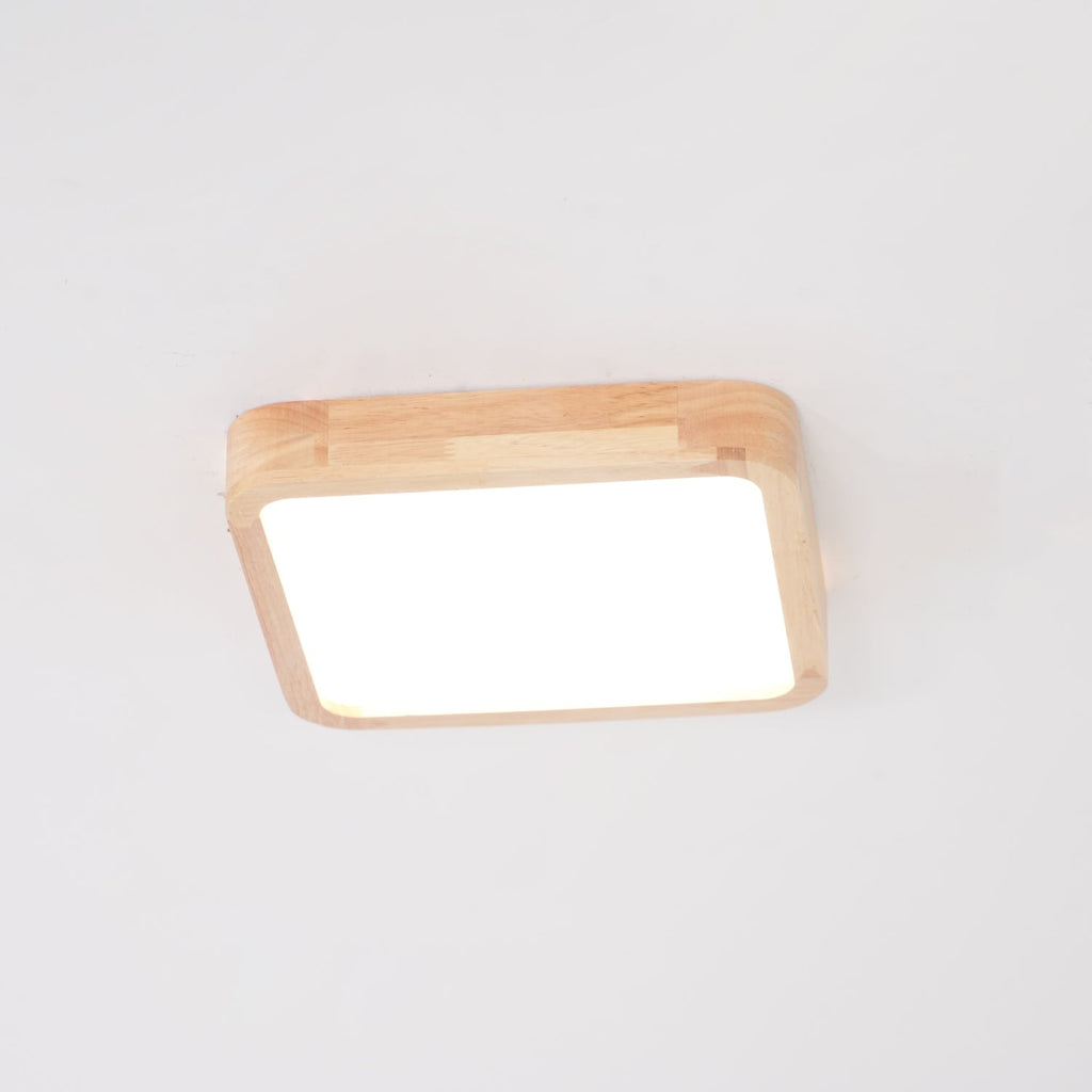 Wooden Geometric Ceiling Light | Adjustable LED, Natural Wood & Acrylic Shades for Modern Home Decor