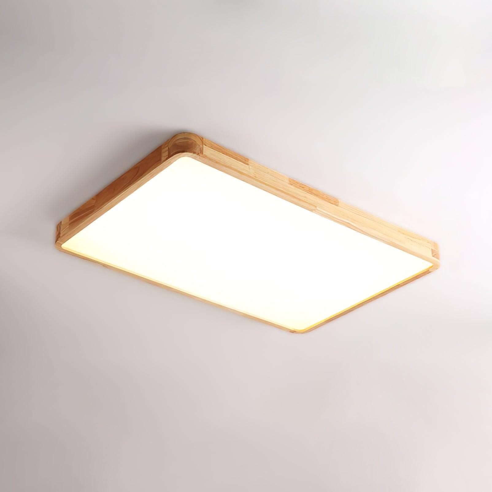 Wooden Geometric Ceiling Light | Adjustable LED, Natural Wood & Acrylic Shades for Modern Home Decor