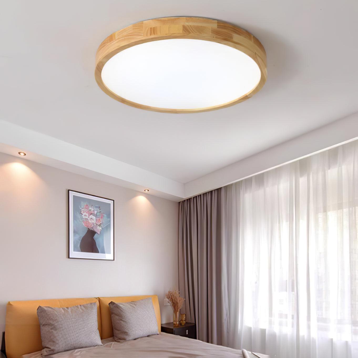 Wooden Geometric Ceiling Light | Adjustable LED, Natural Wood & Acrylic Shades for Modern Home Decor