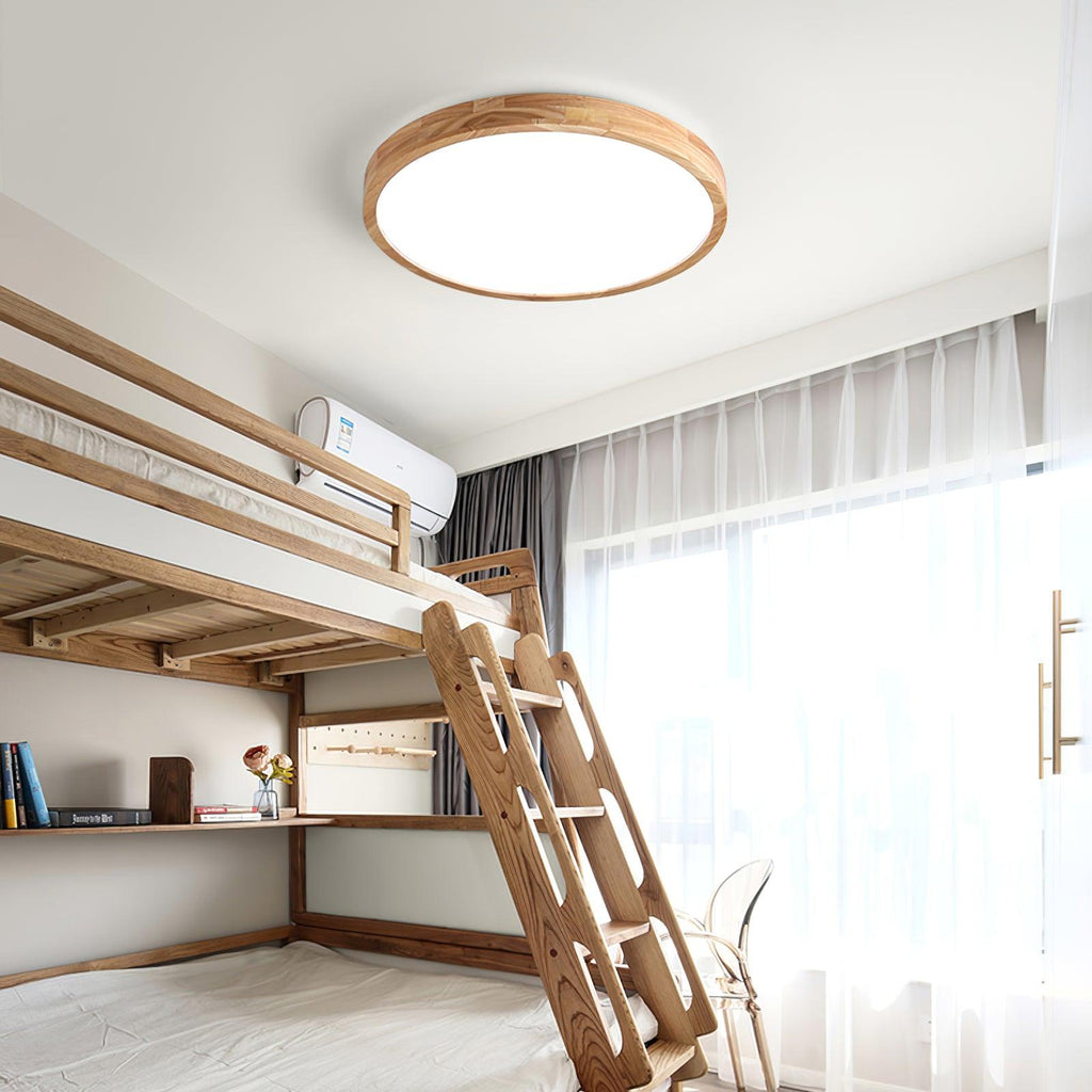 Wooden Geometric Ceiling Light | Adjustable LED, Natural Wood & Acrylic Shades for Modern Home Decor