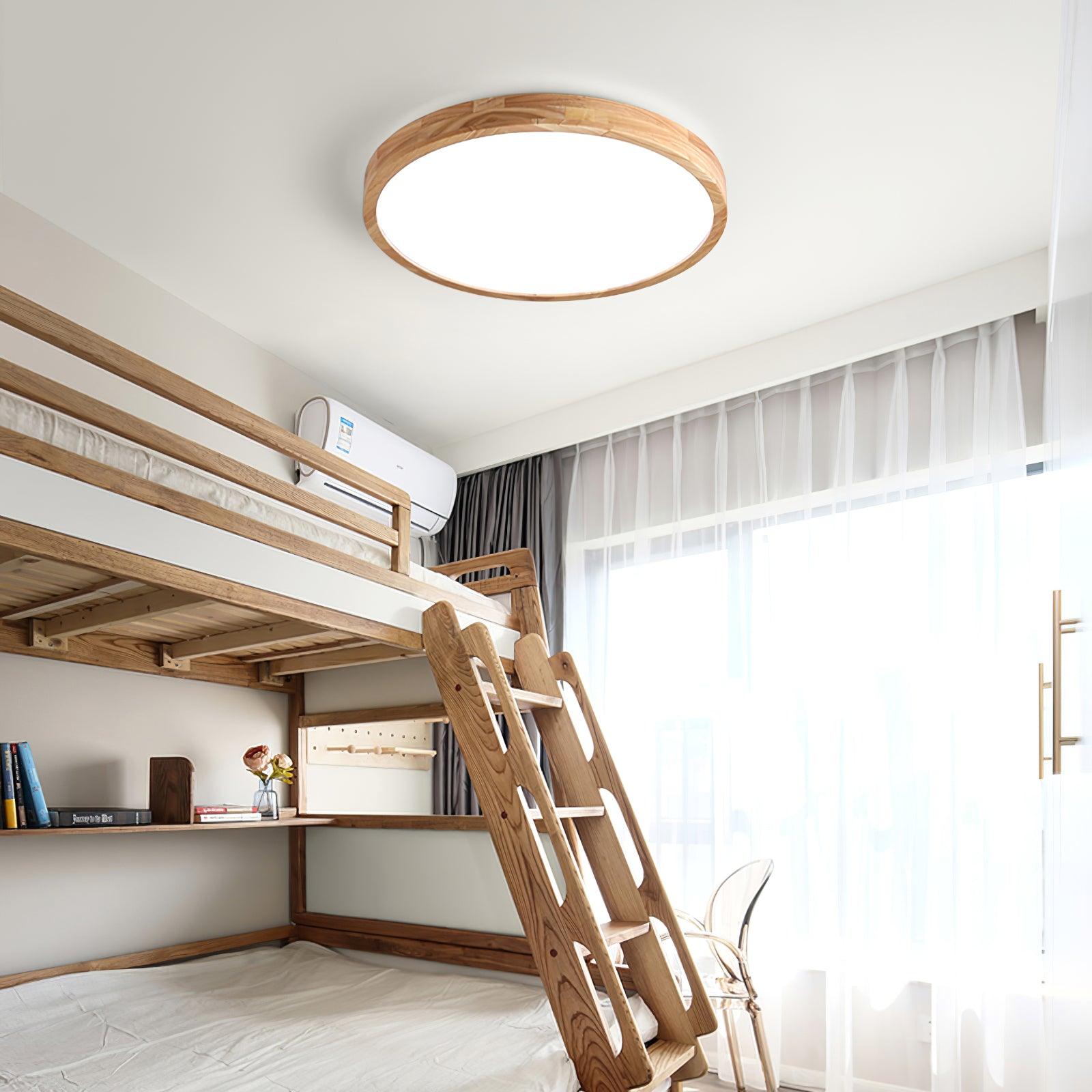 Wooden Geometric Ceiling Light | Adjustable LED, Natural Wood & Acrylic Shades for Modern Home Decor