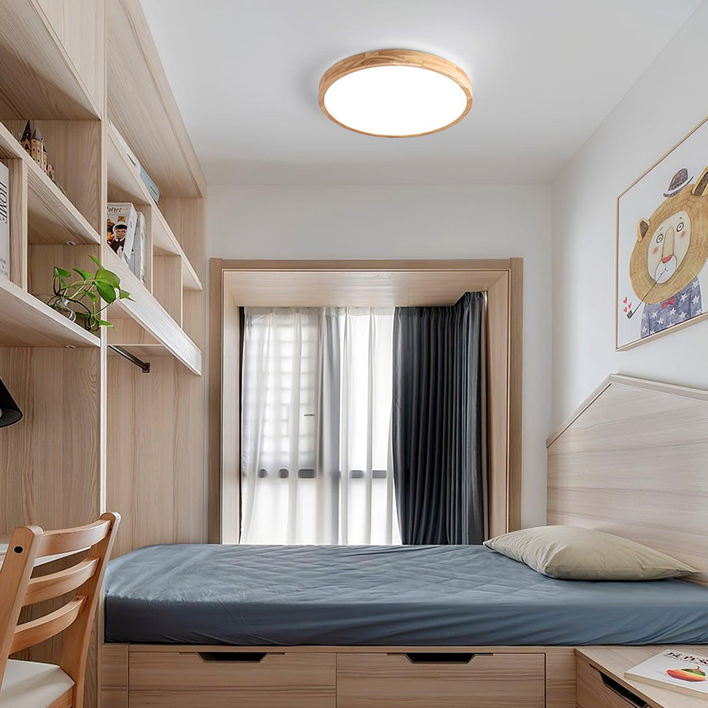 Wooden Geometric Ceiling Light | Adjustable LED, Natural Wood & Acrylic Shades for Modern Home Decor