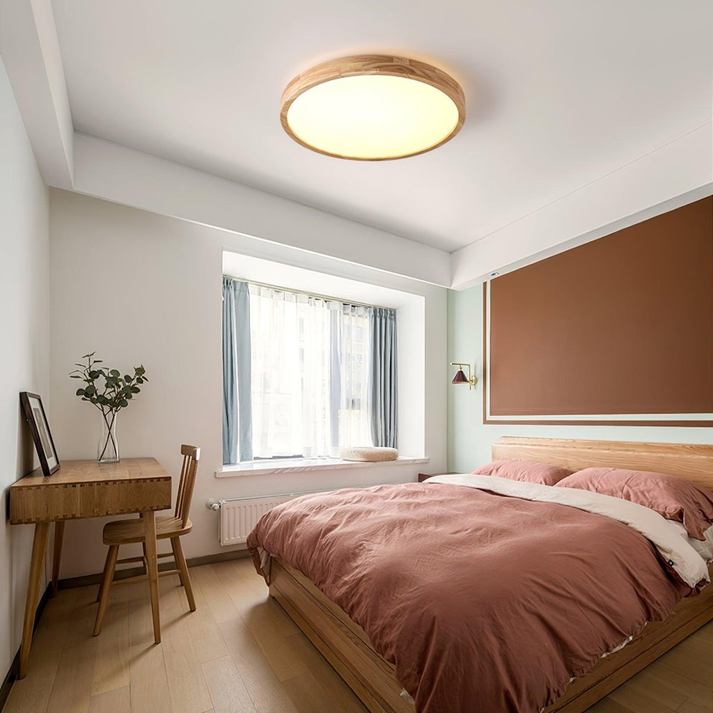 Wooden Geometric Ceiling Light | Adjustable LED, Natural Wood & Acrylic Shades for Modern Home Decor