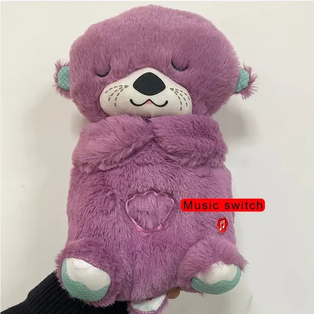 Breathing Otter with Music, Lights & Rhythmic Motion - Baby Sound Machine - Calming Sounds & Gentle Lights