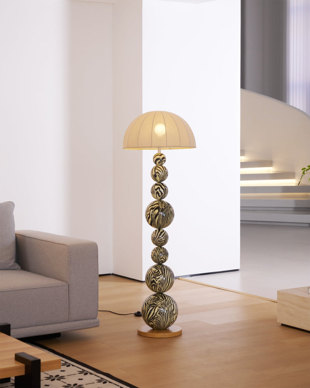 LED Zebra Floor Lamp with Adjustable Height and Unique Design for Living Room & Bedroom Lighting