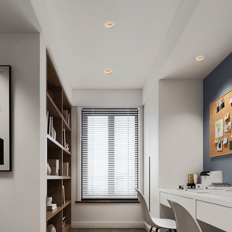 Trimless Downlight | Durable Gypsum & Aluminum for Modern Minimalist Interiors