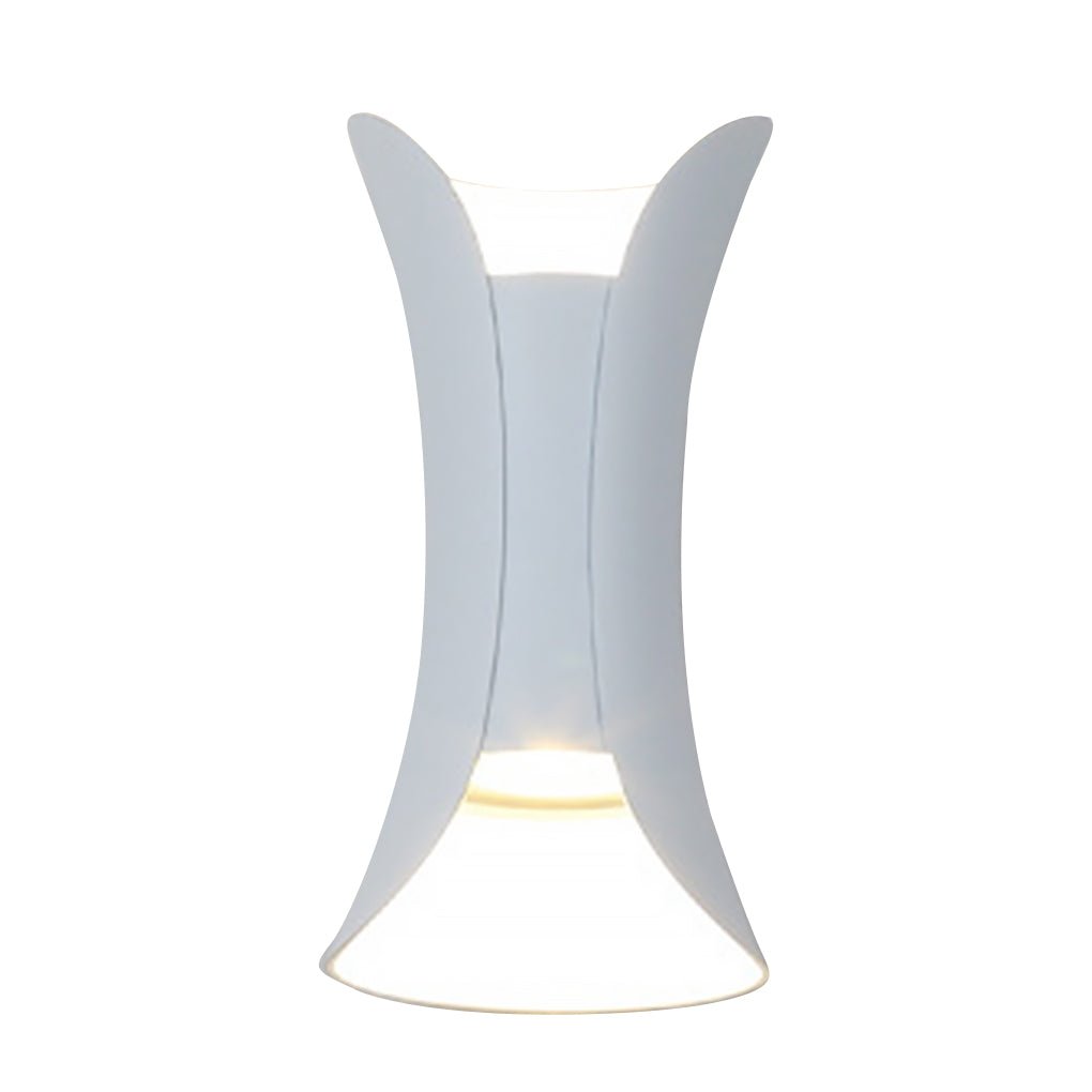 LED Waterproof Outdoor Wall Lights - Curved Up and Down Lighting Fixture for Patios, Gardens, and Entryways