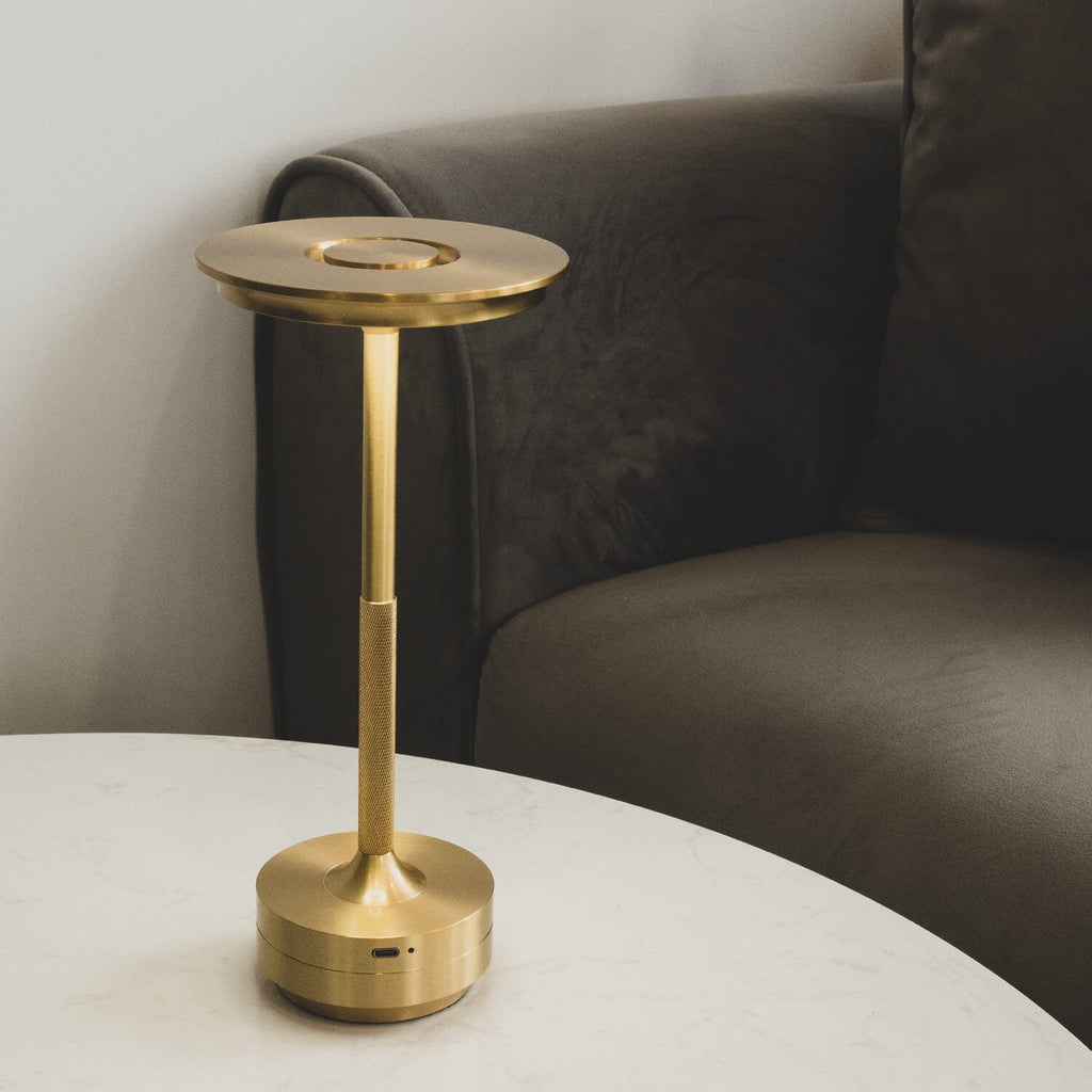 Cordless Metallic Table Lamp - Modern Design for Home & Office Lighting