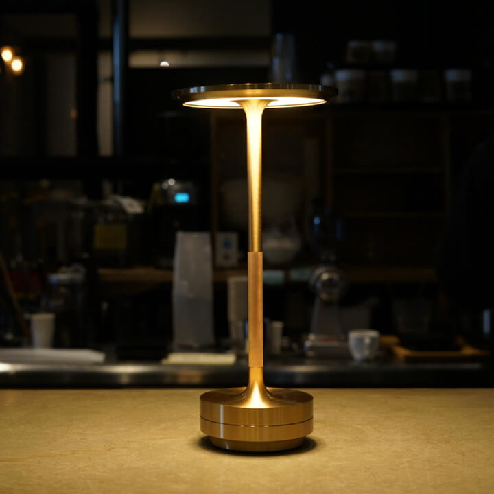 Cordless Metallic Table Lamp - Modern Design for Home & Office Lighting