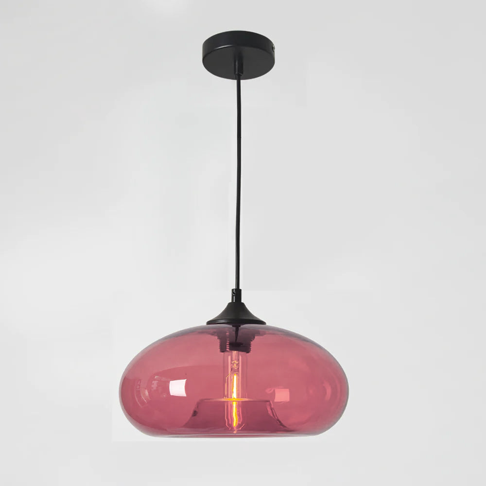 LED Glass Pendant Lamp - Modern Clear Fixture for Kitchen Island & Dining Room Lighting