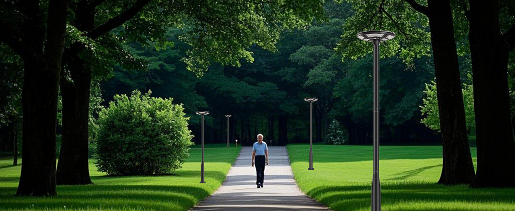 1500W Commercial Solar Flag Pole Light with 98-Inch Waterproof Post and Remote Control for Outdoor Use