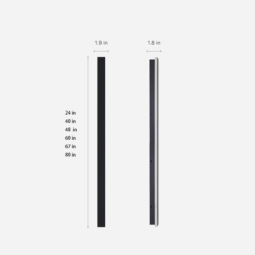 LED Linear Wall Lights - Black Outdoor Lighting Fixture for Gardens, Patios & Walkways