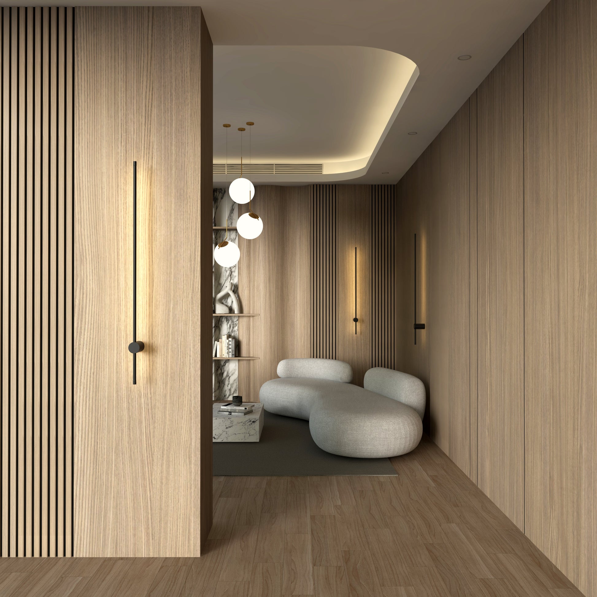 Modern Wall Sconce Light Fixture - Adjustable LED Design for Living Room, Bedroom, and Hallway Lighting