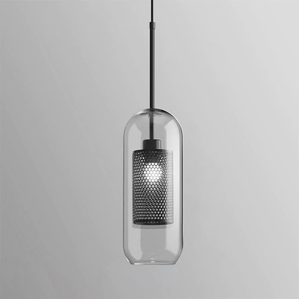 Glass Pendant Light Fixture - Modern Chiswick Design for Kitchen Island & Dining Room Lighting