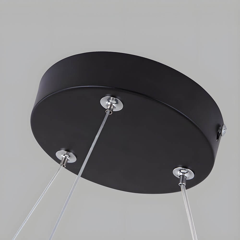LED Pendant Light - Round Ring Hanging Fixture for Office & Gym Spaces - Modern Suspended Lighting Solution