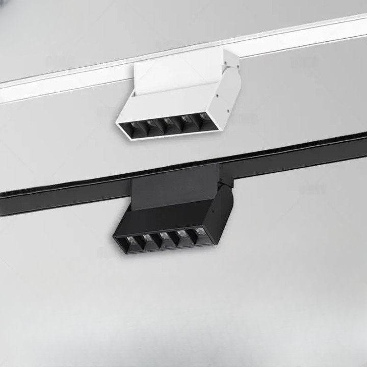 LED Track Lighting System with Adjustable Heads for Home and Office Use