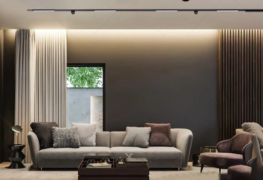 LED Track Lighting System with Adjustable Heads for Home and Office Use