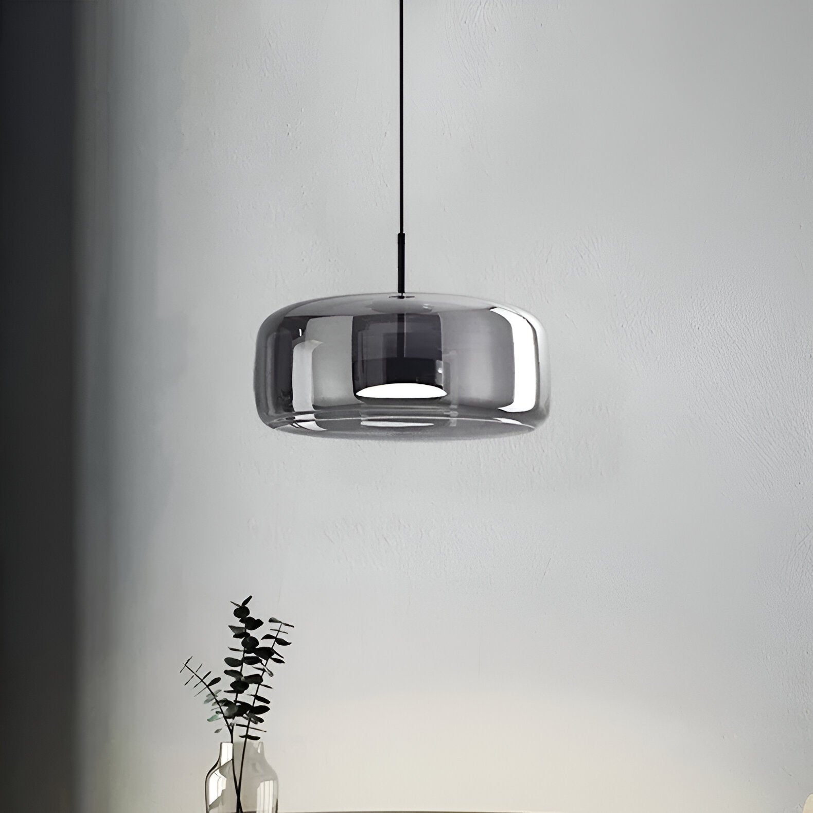 Glass LED Pendant Light with Retro Modern Style for Kitchen Island, Dining Room & Interior Hanging Lighting