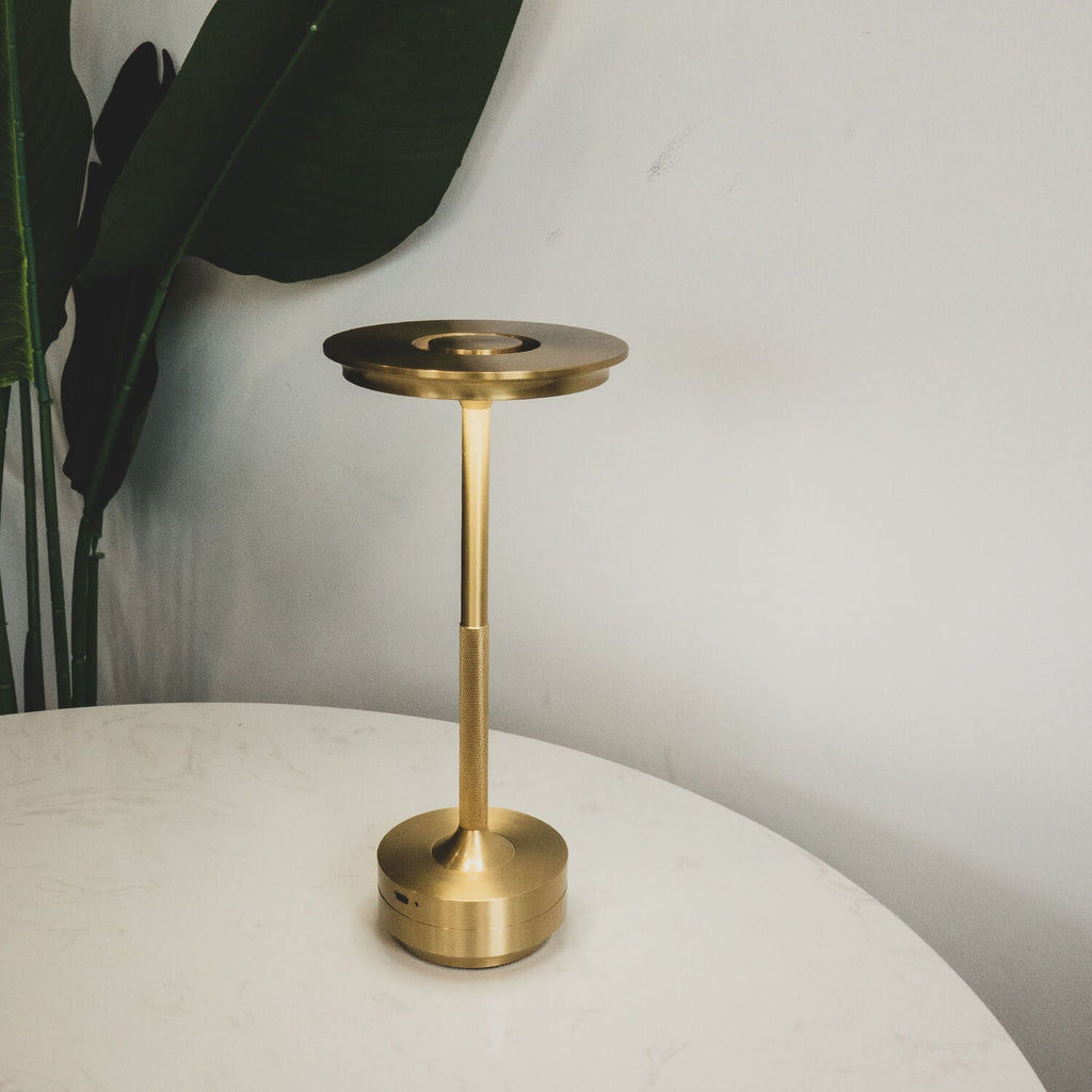 Cordless Metallic Table Lamp - Modern Design for Home & Office Lighting
