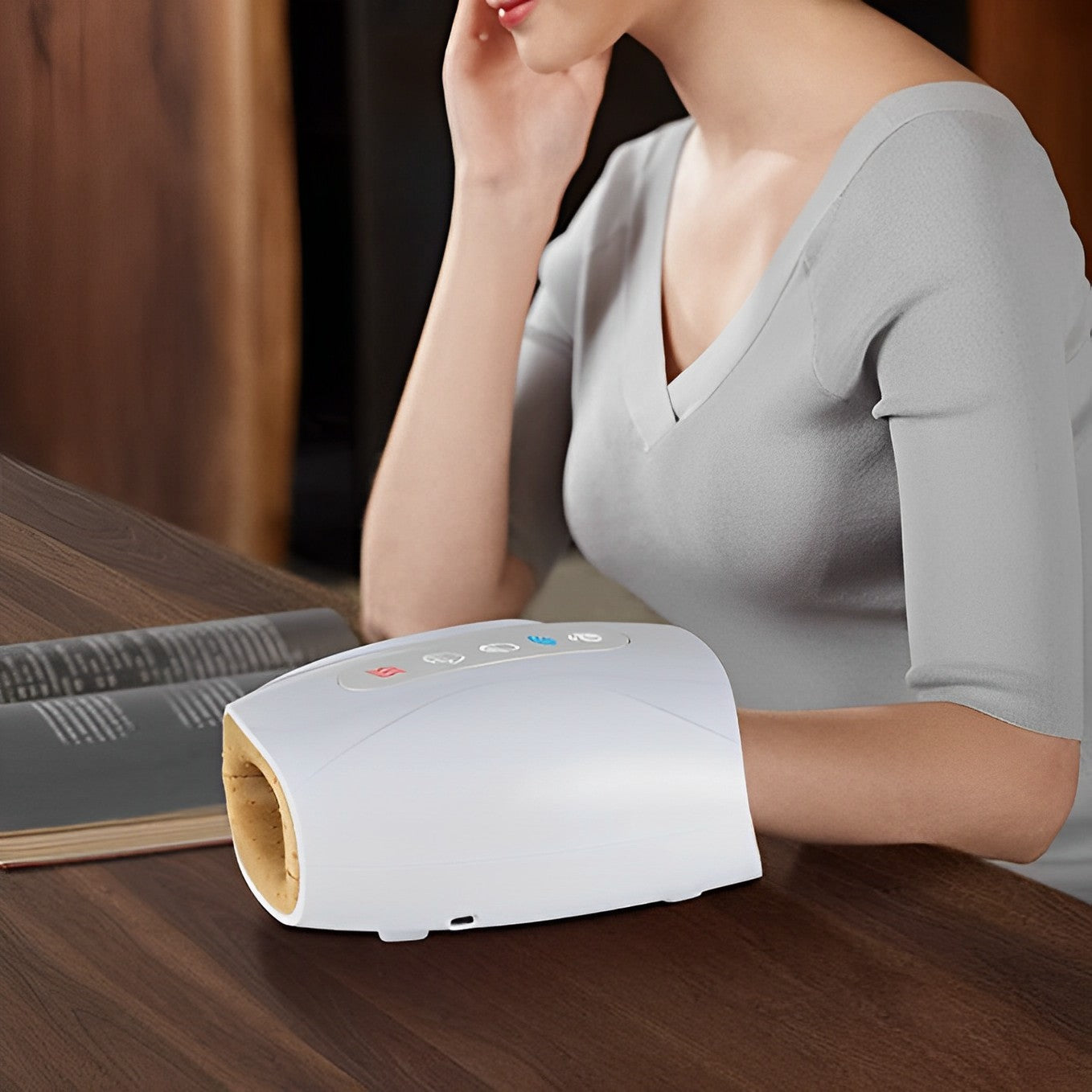 Electric Hand Massager with Heat | Smart Device for Palm and Finger Acupoint Relief