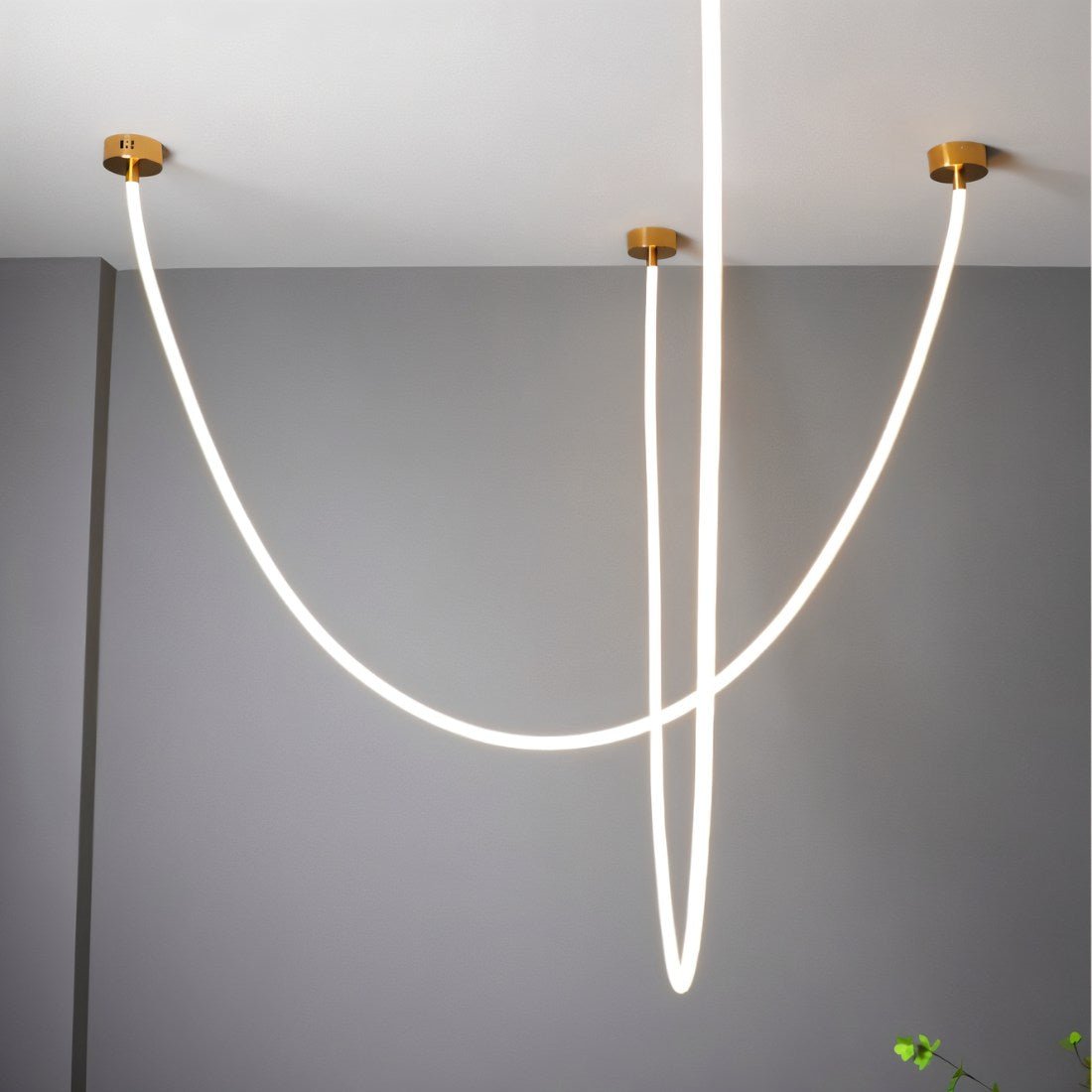 LED Filo Chandelier Light Fixture - Modern Hanging Pendant for Dining Room & Living Space Decor