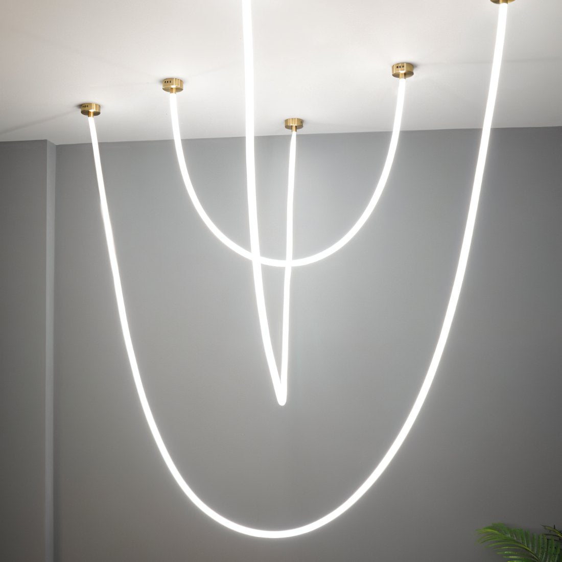 LED Filo Chandelier Light Fixture - Modern Hanging Pendant for Dining Room & Living Space Decor