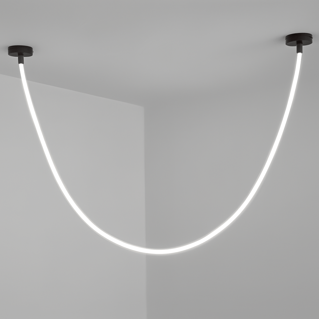 LED Filo Chandelier Light Fixture - Modern Hanging Pendant for Dining Room & Living Space Decor