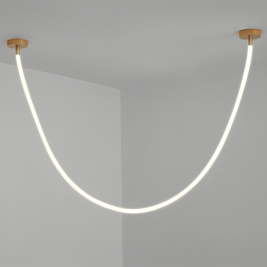 LED Filo Chandelier Light Fixture - Modern Hanging Pendant for Dining Room & Living Space Decor
